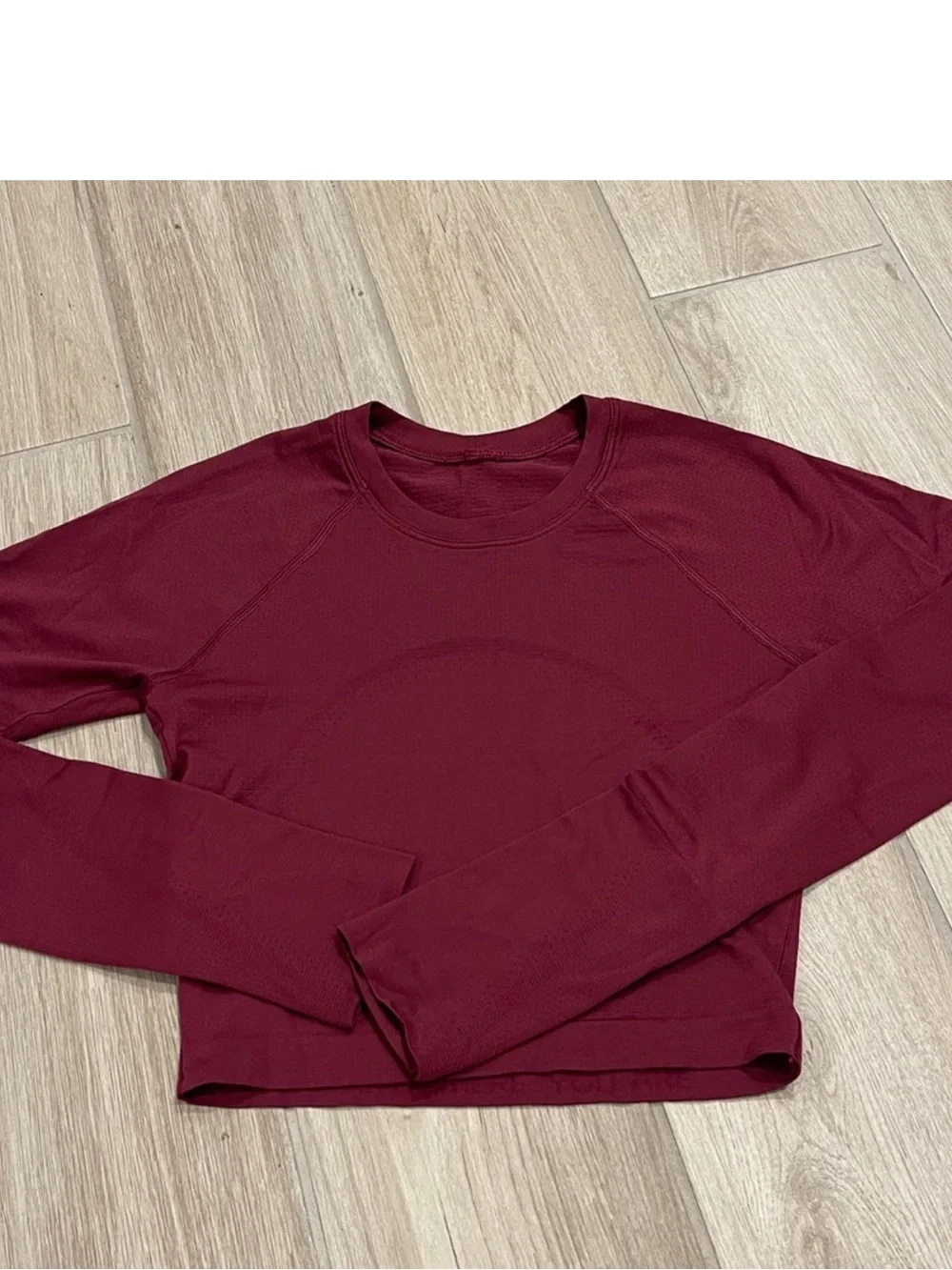 Lululemon Swiftly Tech cropped Long Sleeve Shirt 2.0 Deep Luxe  Sz 4
